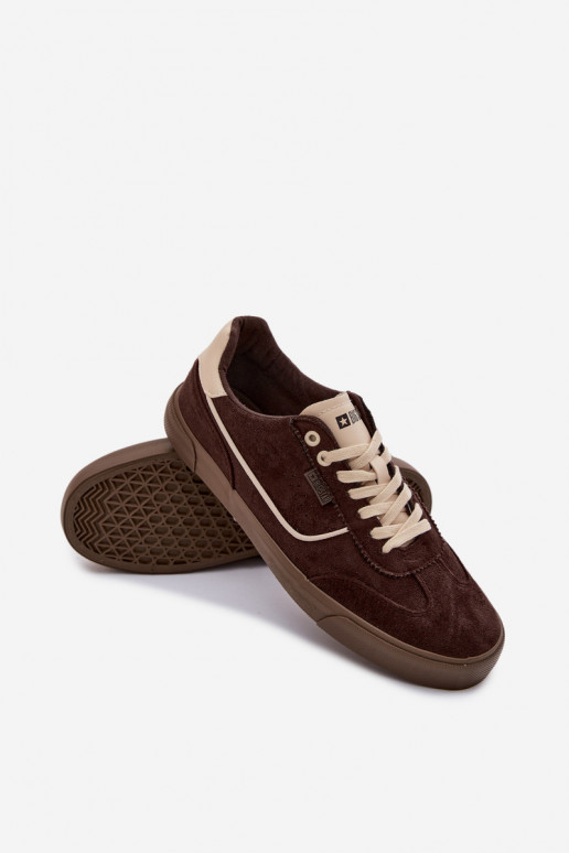 Chaussures modèle baskets pour hommes Big Star TT174092 CzekoladoÀe