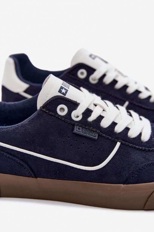 Chaussures modèle baskets pour hommes Big Star TT174091 bleu foncé