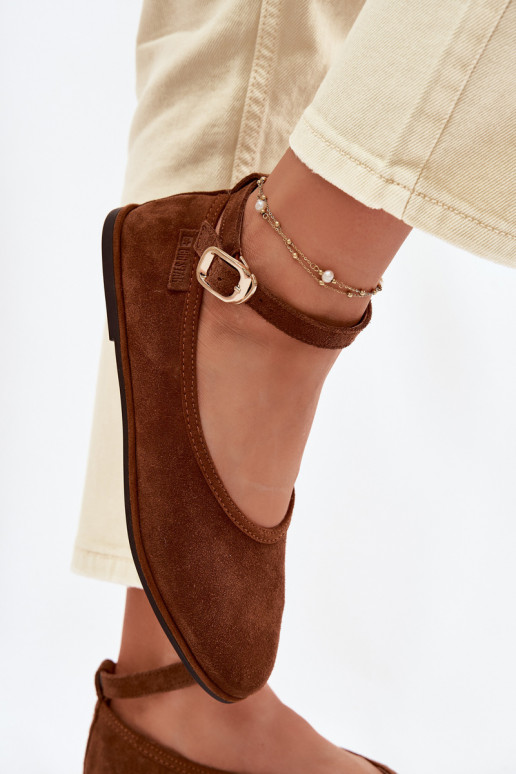 BallerinasOpturalnego van suèdeu Big Star TT274211 bruine kleur