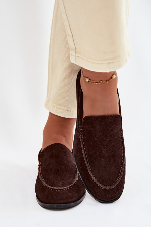 mocassins pour femmesActivéturalnego en daimu Big Star TT274208 CzekoladoÀe