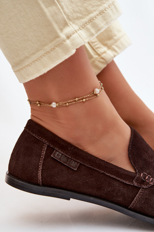 mocassins pour femmesActivéturalnego en daimu Big Star TT274208 CzekoladoÀe