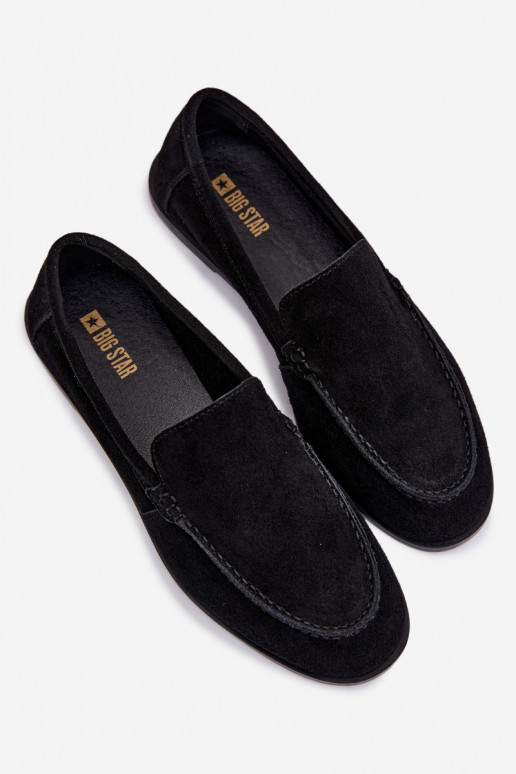 mocassins pour femmesActivéturalnego en daimu Big Star TT274209 couleur noire