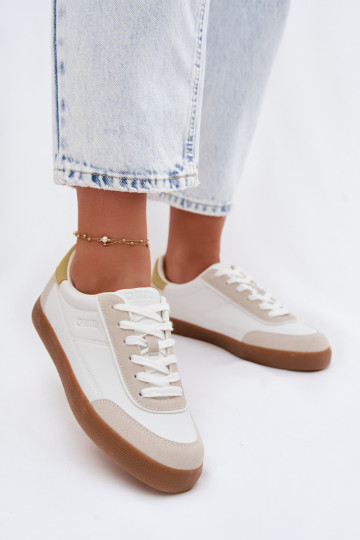 Baskets pour femme en simili cuir Big Star TT274310 couleur blanche 2