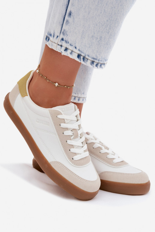 Chaussures modèle baskets Féminin en cuir écologique Big Star TT274310 couleur blanche