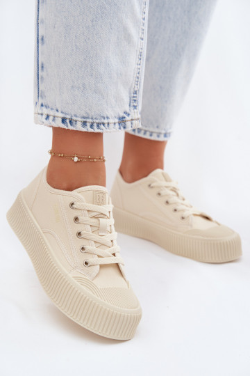 Chaussures de loisirs avec une plateforme Big Star TT274271 beige 2