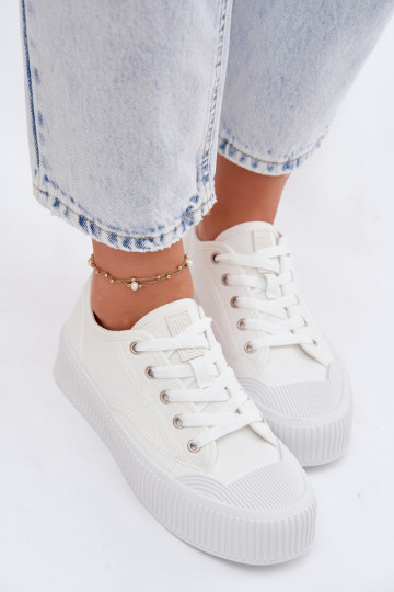 Chaussures de loisirs à plateforme Big Star TT274269 couleur blanche