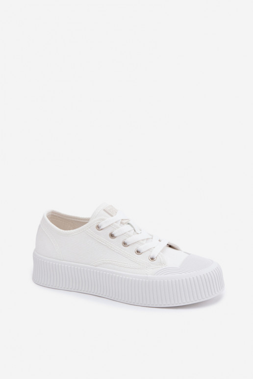 Chaussures de loisirs avec une plateforme Big Star TT274269 couleur blanche