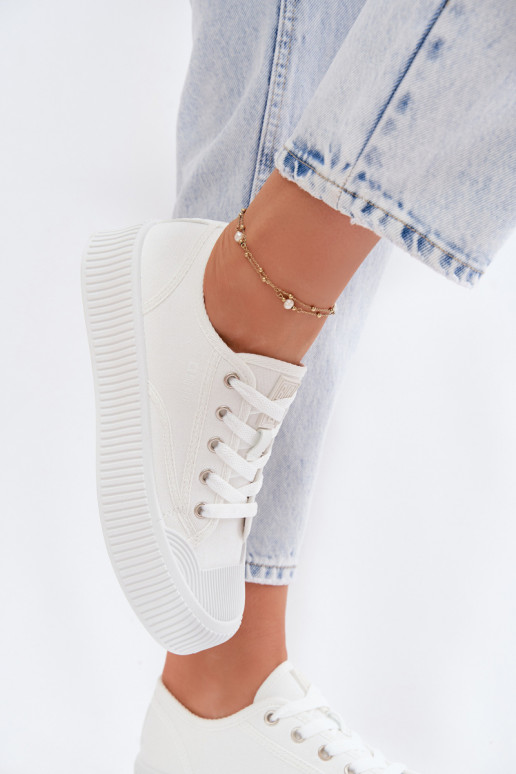 Chaussures de loisirs avec une plateforme Big Star TT274269 couleur blanche