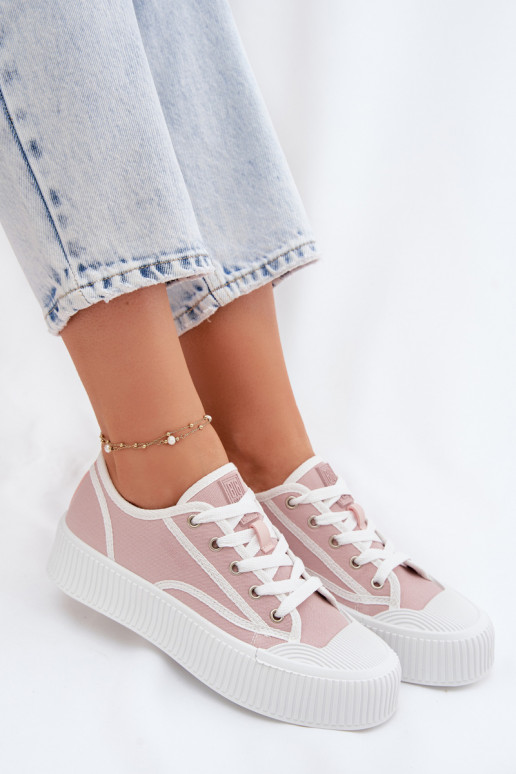 Chaussures de loisirs avec une plateforme Big Star TT274270 couleur rose