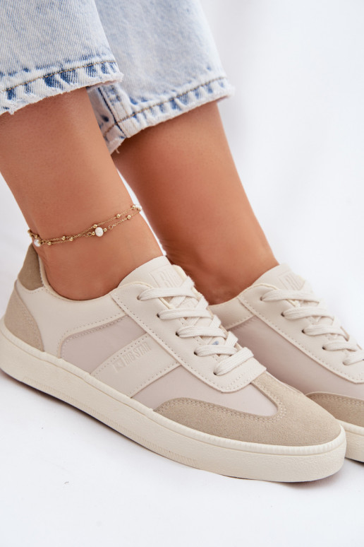 Chaussures modèle baskets Le bas des femmes Big Star TT274768 beige