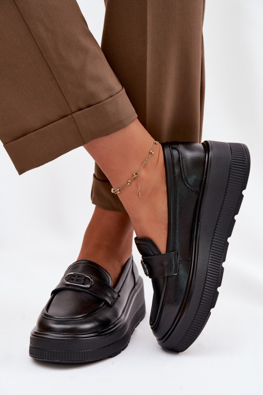 Leer Damesmocassins op het platform Vinceza 39974 zInart