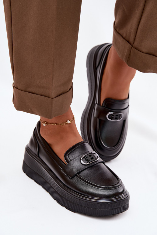 Leer Damesmocassins op het platform Vinceza 39974 zInart