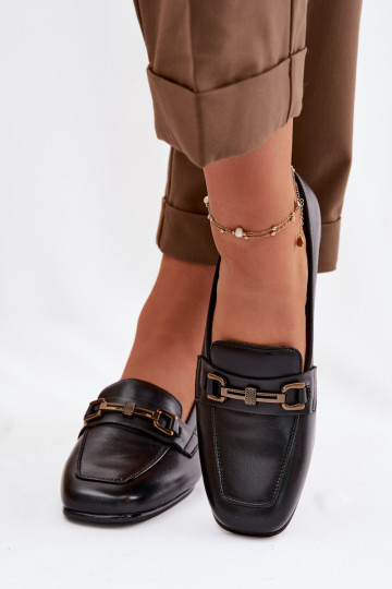 Damen Leder Schuhe mit Ornamenten Vinceza 39978 schwarz