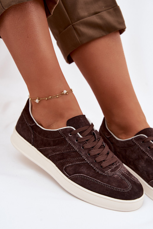 Chaussures modèle baskets en daim Vinceza 95400 CzekoladoÀe