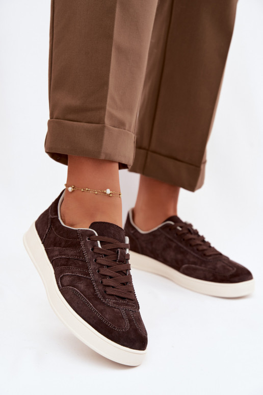 Chaussures modèle baskets en daim Vinceza 95400 CzekoladoÀe