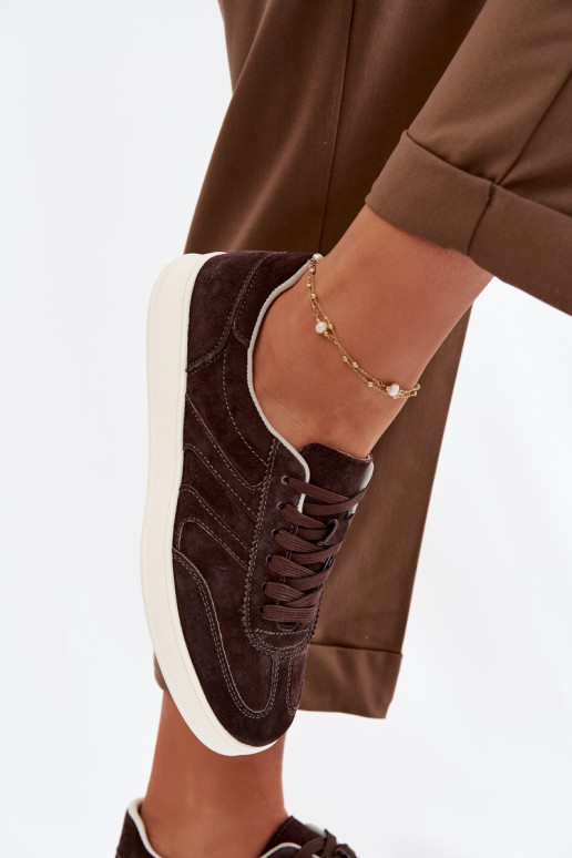 Sneakers model schoenen van suède Vinceza 95400 CzekoladoIne