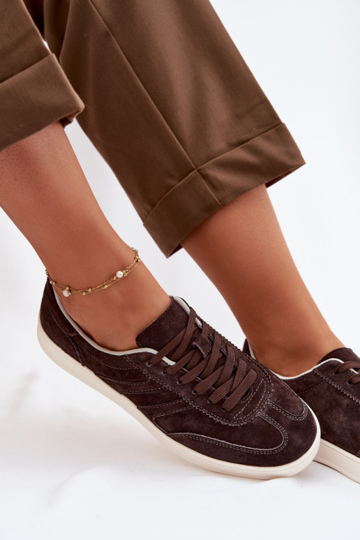 Chaussures modèle baskets en daim Vinceza 95400 CzekoladoÀe