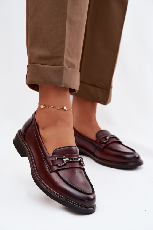 Leer dames mocassins Vinceza 39983 bordeaux