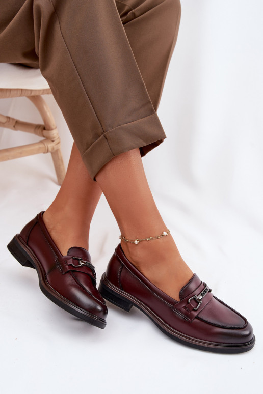 Haut Mokassins für Damen Vinceza 39983 Burgund