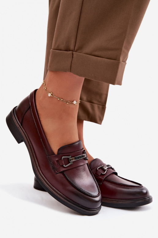 Leer dames mocassins Vinceza 39983 bordeaux