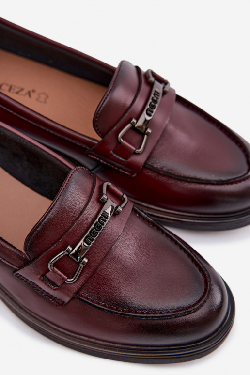 Haut Mokassins für Damen Vinceza 39983 Burgund