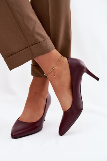 Talons hauts en simili cuir Sergio Leone 1336 couleur bordeaux