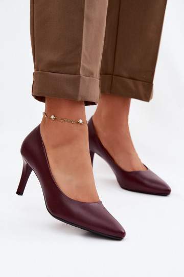 High Heels aus Kunstleder Sergio Leone 1336 bordeaux 2