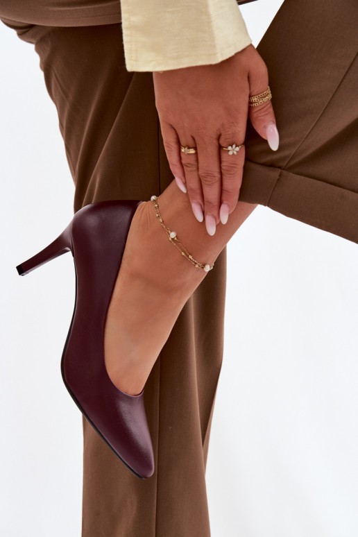 hochhackige Schuhe Eko Haut Sergio Leone 1336 Burgund