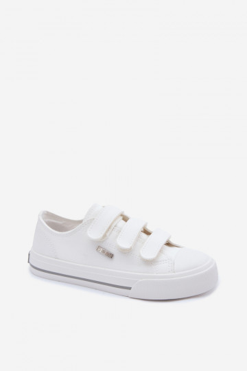 Big Star TT374169 kinder vrijetijdsschoenen met klittenbandsluiting in wit