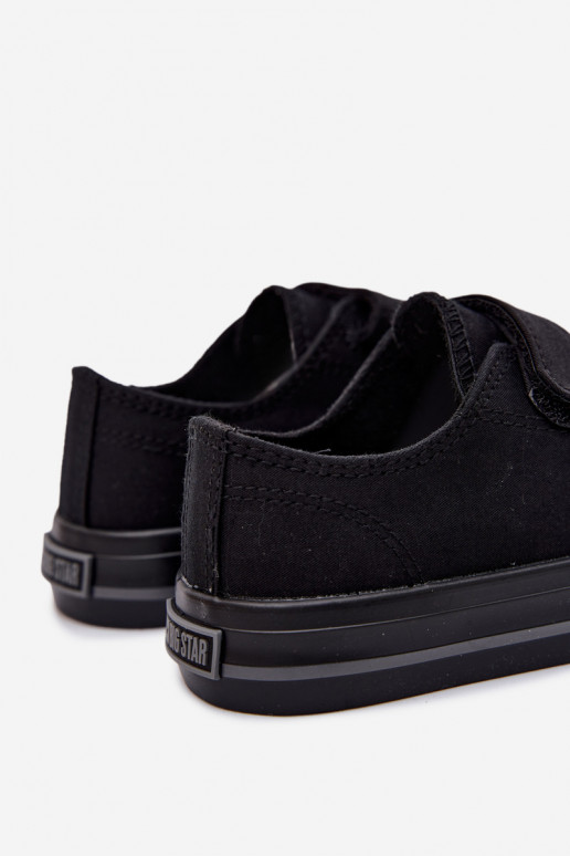 lässige Schuhe Kindisch mit Klebeverschlüssen Big Star TT374172 schZuarze Farbe