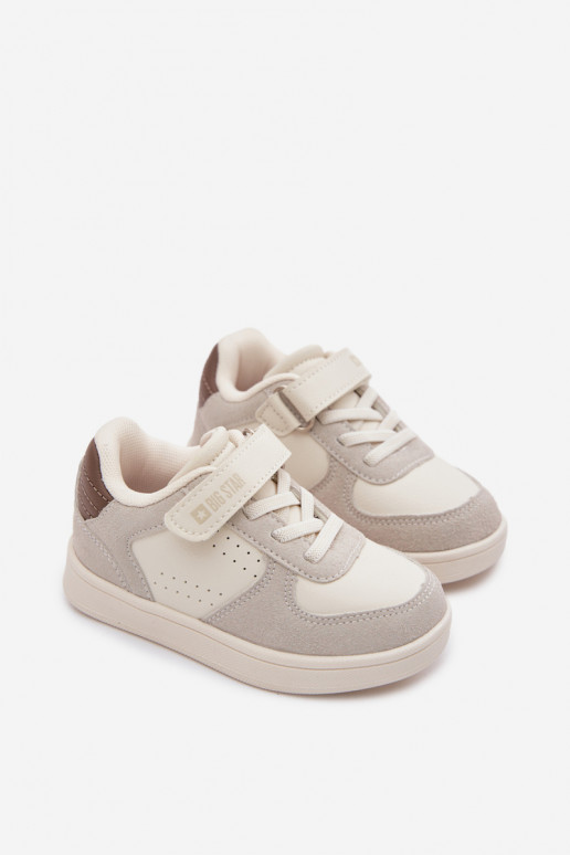Chaussures modèle baskets Puéril Big Star TT374018 beige