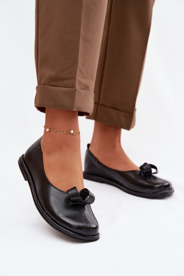 Dames leren schoenen Zazoo 379 zwarte kleur 2