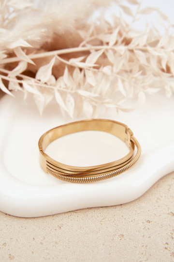 Feminin Ein Armband aus Edelstahl goldene Farbe 2