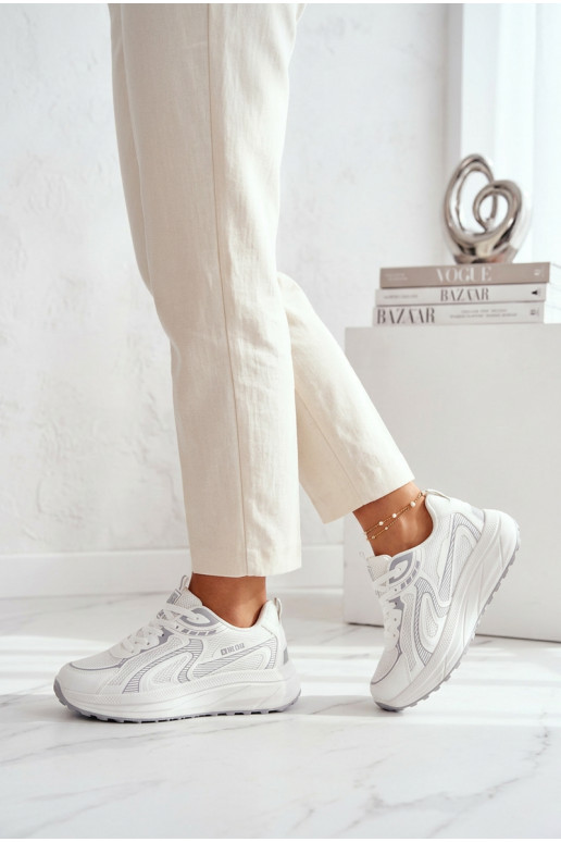 Turnschuhe Sneakers Stilvollllschuhe Feminin Big Star TT274325 HI-POLY SYSTEM Zueiße Farbe