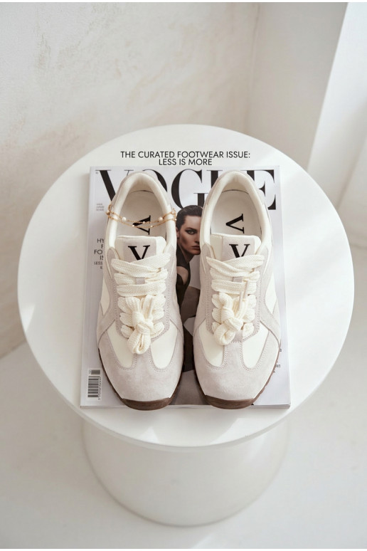 van suède Sneakers model schoenen Dames Vinceza 86427 grijs