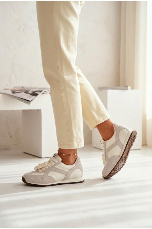 van suède Sneakers model schoenen Dames Vinceza 86427 grijs