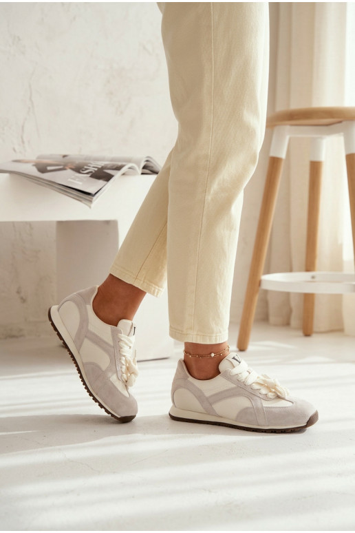 van suède Sneakers model schoenen Dames Vinceza 86427 grijs