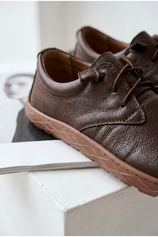 Peau chaussures Barefoot Féminin Zazoo 10189 CzekoladoÀe