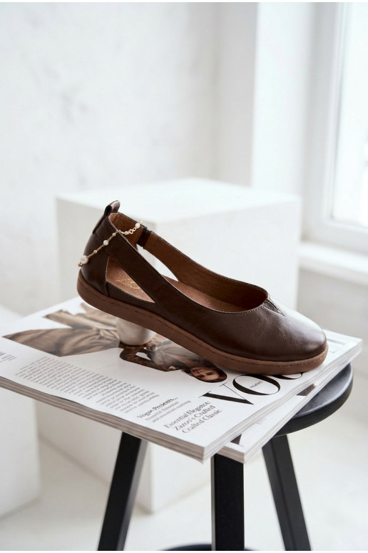 Ballerinas Barefoot Zazoo 10217 CzekoladoIne