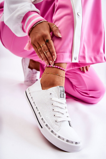 Feminin mit durchbrochenen Elementen lässige Schuhe Big Star Zueiße Farbe FF274024 2