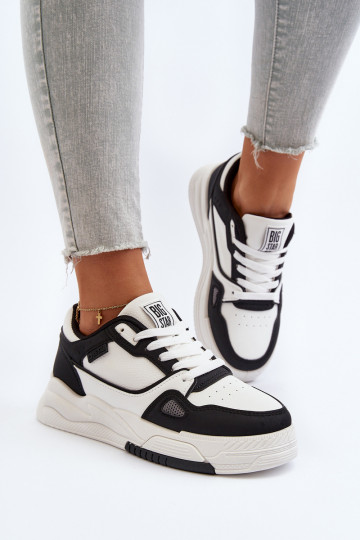 Baskets femme Big Star NN274669 couleurs blanche et noire