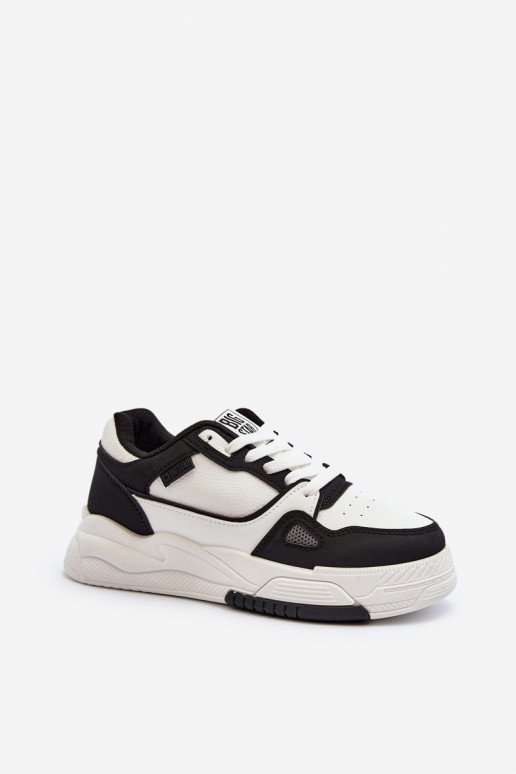 Feminin Sneakers Stilvollllschuhe Big Star NN274669 INeiß-schZuarze Farbe