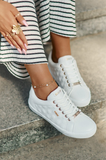 Baskets décontractées en simili cuir Big Star RR274322 couleur blanche