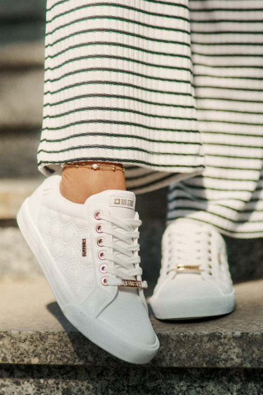 Chaussures de loisirs en cuir écologique Big Star RR274322 couleur blanche