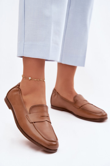 MocassinsOpturalnej Skóry Vinceza 18121 bruine kleur 2