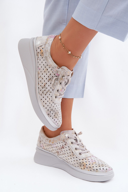 OpengeInerkt suède schoenen Dames Vinceza 79603 grijs