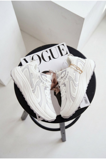 baskets Chaussures modèle baskets Féminin Big Star TT274325 HI-POLY SYSTEM couleur blanche