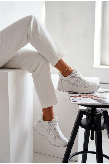 Turnschuhe Sneakers Stilvollllschuhe Feminin Big Star TT274325 HI-POLY SYSTEM Zueiße Farbe 2