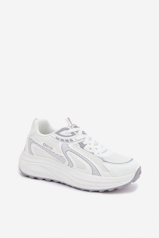 baskets Chaussures modèle baskets Féminin Big Star TT274325 HI-POLY SYSTEM couleur blanche