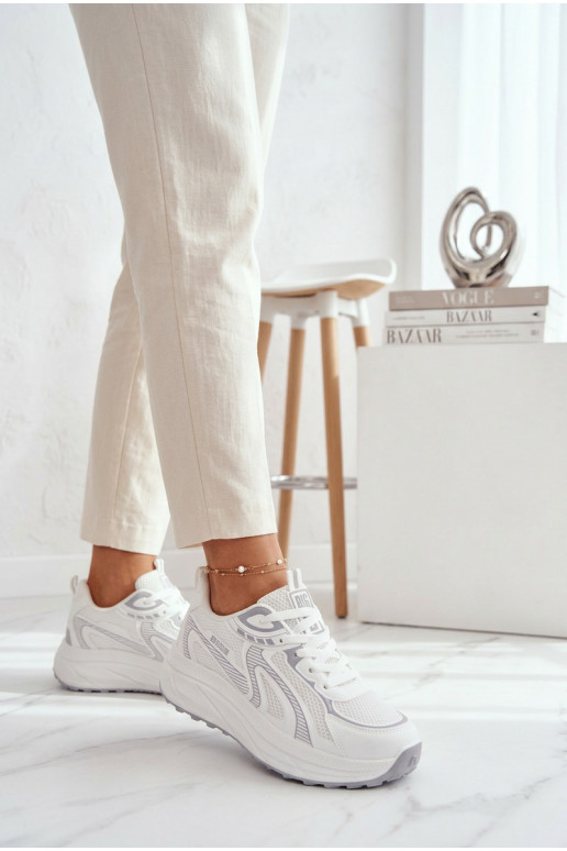 baskets Chaussures modèle baskets Féminin Big Star TT274325 HI-POLY SYSTEM couleur blanche